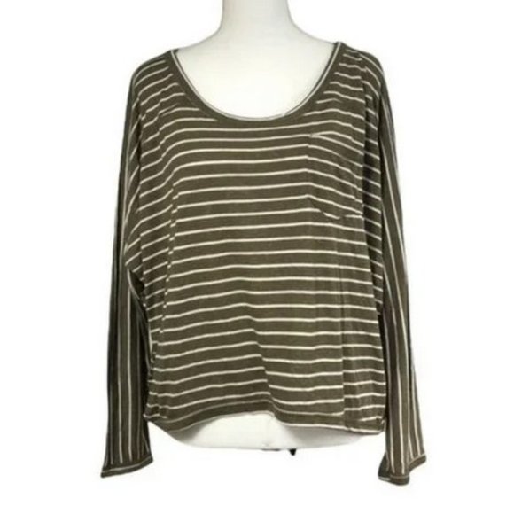 Promesa Tops - Promesa Brown & White Striped top